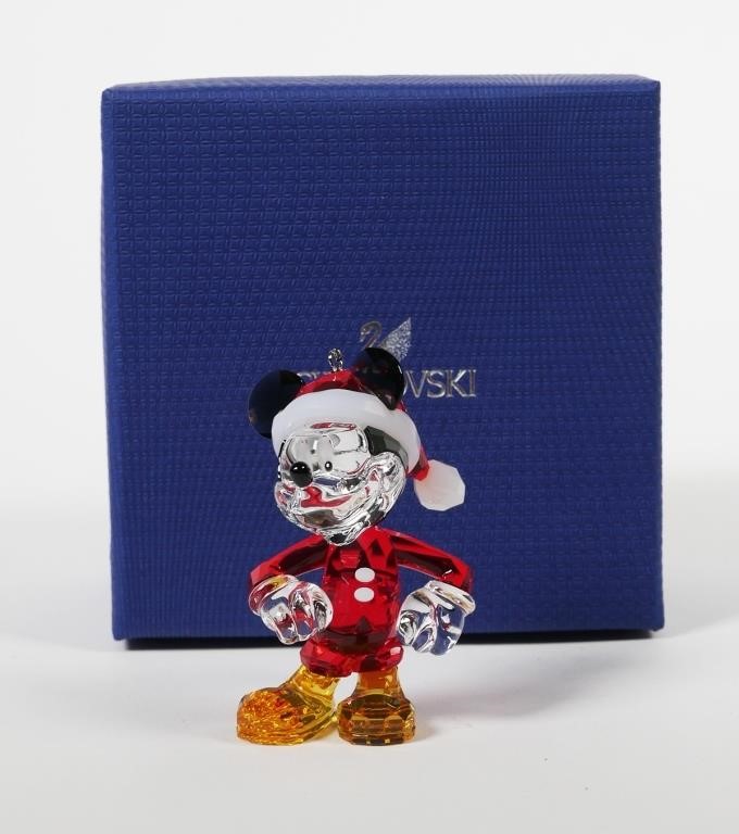 Appraisal: Retired Swarovski Disney Mickey Mouse Christmas Ornament figurine Mint in