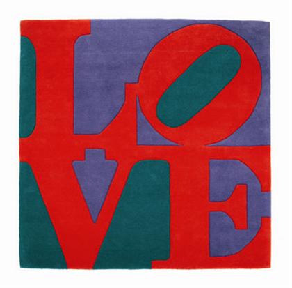 Appraisal: ROBERT INDIANA american b Philadelphia Love Wool rug signed R