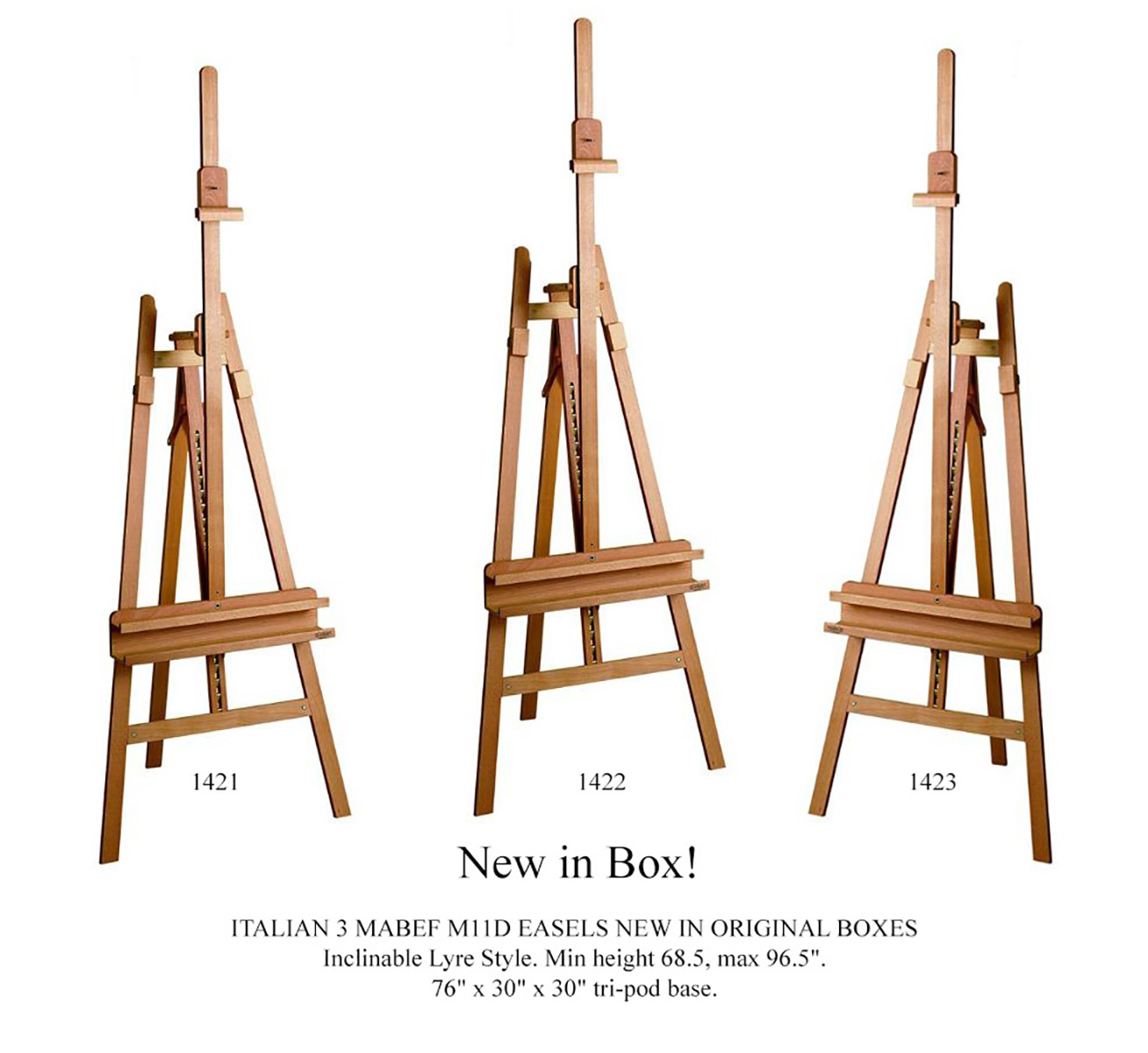 Appraisal: ITALIAN MABEF M D EASEL NEW IN ORIGINAL BOX Inclinable