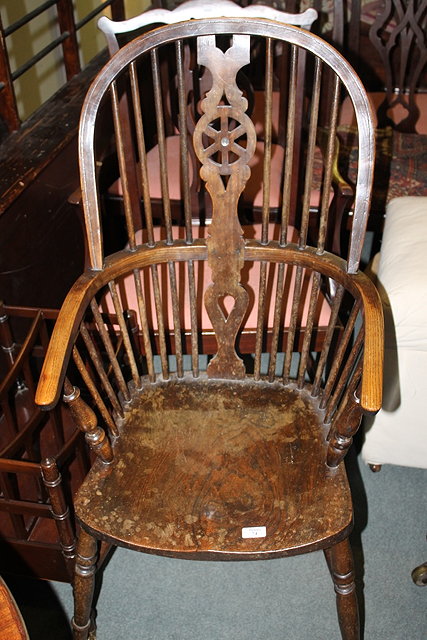 Appraisal: A WINDSOR BEECH AND ASH ELBOW CHAIR