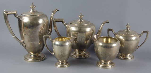 Appraisal: Reed Barton Sterling Hot Beverage ServiceAll having footed urn-shaped bodies