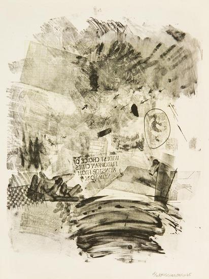 Appraisal: Robert Rauschenberg b lawn f lithograph printed in colors signed