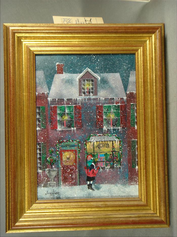 Appraisal: Harry Dunn American PA - PAFA acrylic on board Christmas