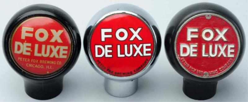 Appraisal: Lot of Fox DeLuxe Beer Tap Knobs Includes one with