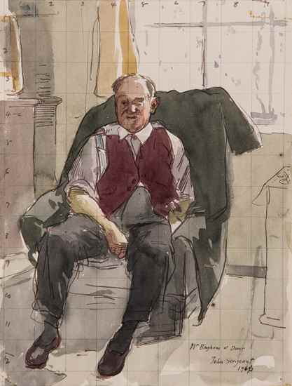 Appraisal: John Sergeant - Mr Bingham at Dover watercolour over pencil