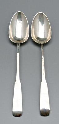 Appraisal: Pair sterling silver stuffing spoons Old Newbury Crafters Panel Antique