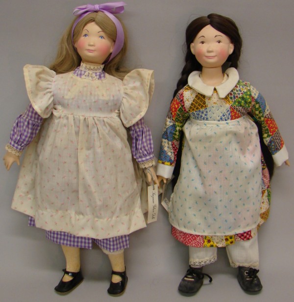 Appraisal: Pair of vinyl cloth Suzanne Gibson Kalico Kids dolls in