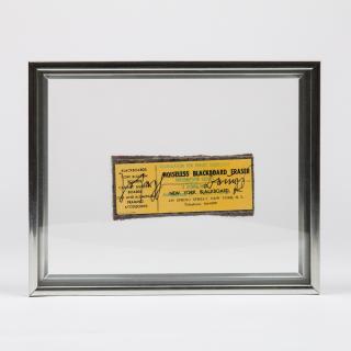 Appraisal: Joseph Beuys - Noiseless Blackboard Eraser Felt paper and ink