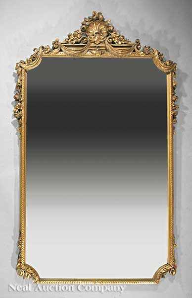 Appraisal: A Continental Carved and Gilded Mirror late th c with