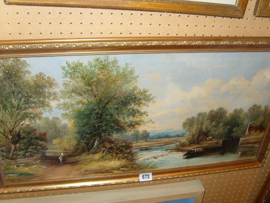 Appraisal: A late th century oil painting on canvas by Henry