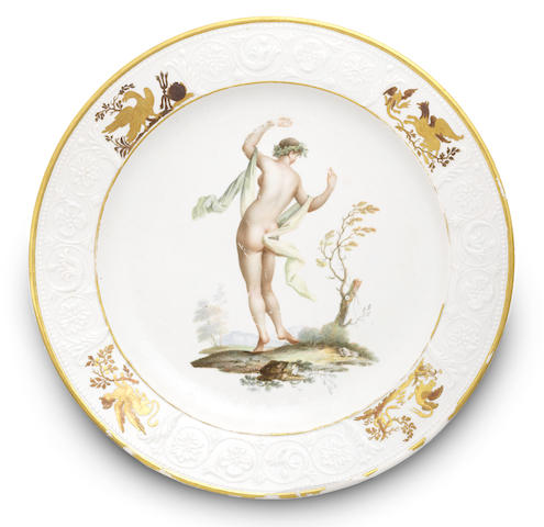 Appraisal: A very rare Naples Real Fabbrica Ferdinandea plate from the