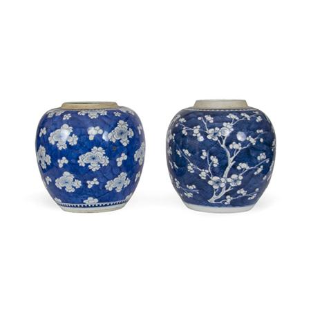 Appraisal: Companion Pair of Chinese Blue and White Glazed Porcelain Ginger