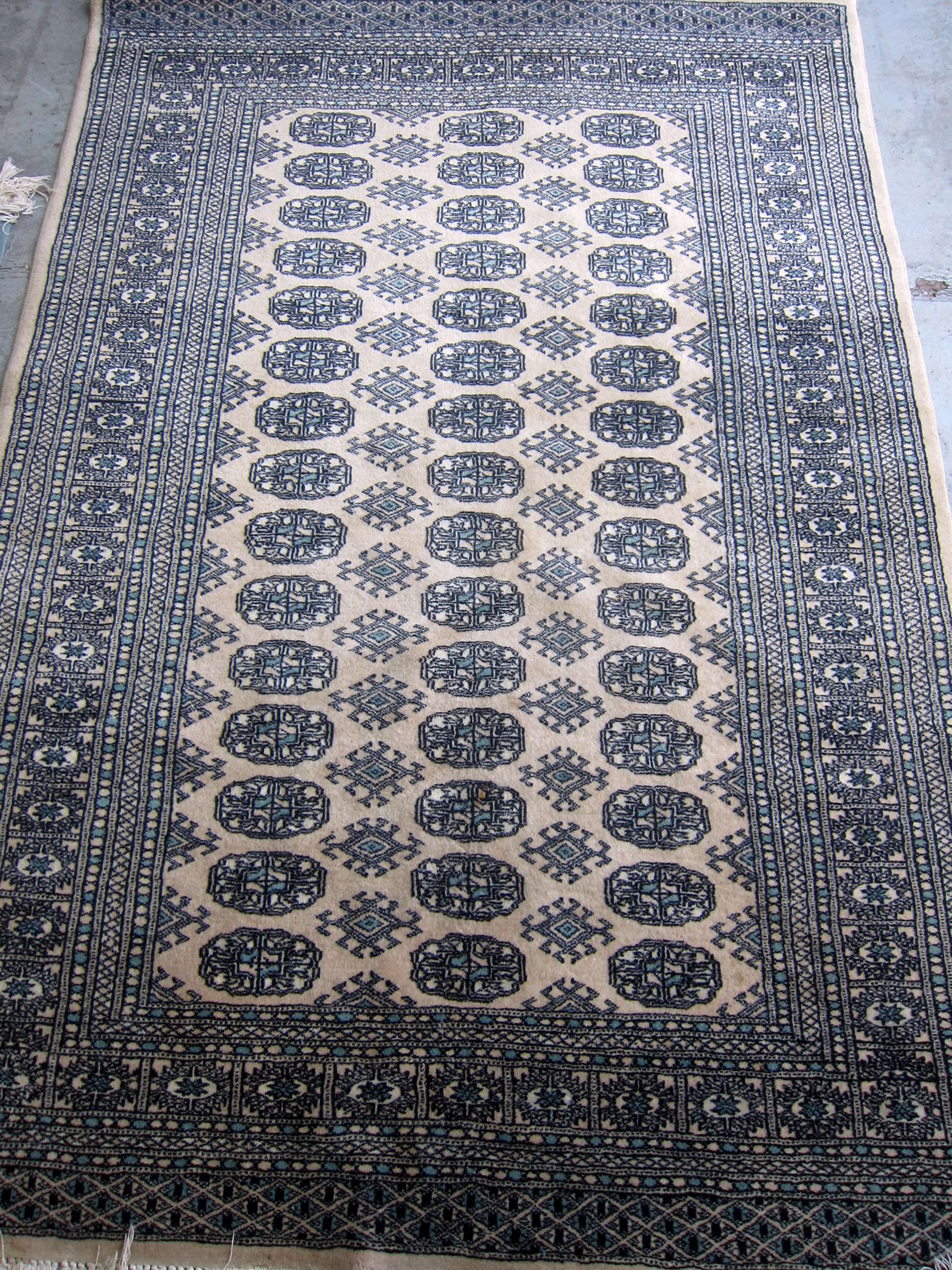 Appraisal: Three rugs comprising Chinese blue ground mocha ground Afghan with