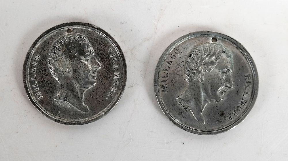 Appraisal: Millard Fillmore for President Tokens Two Millard Fillmore for President