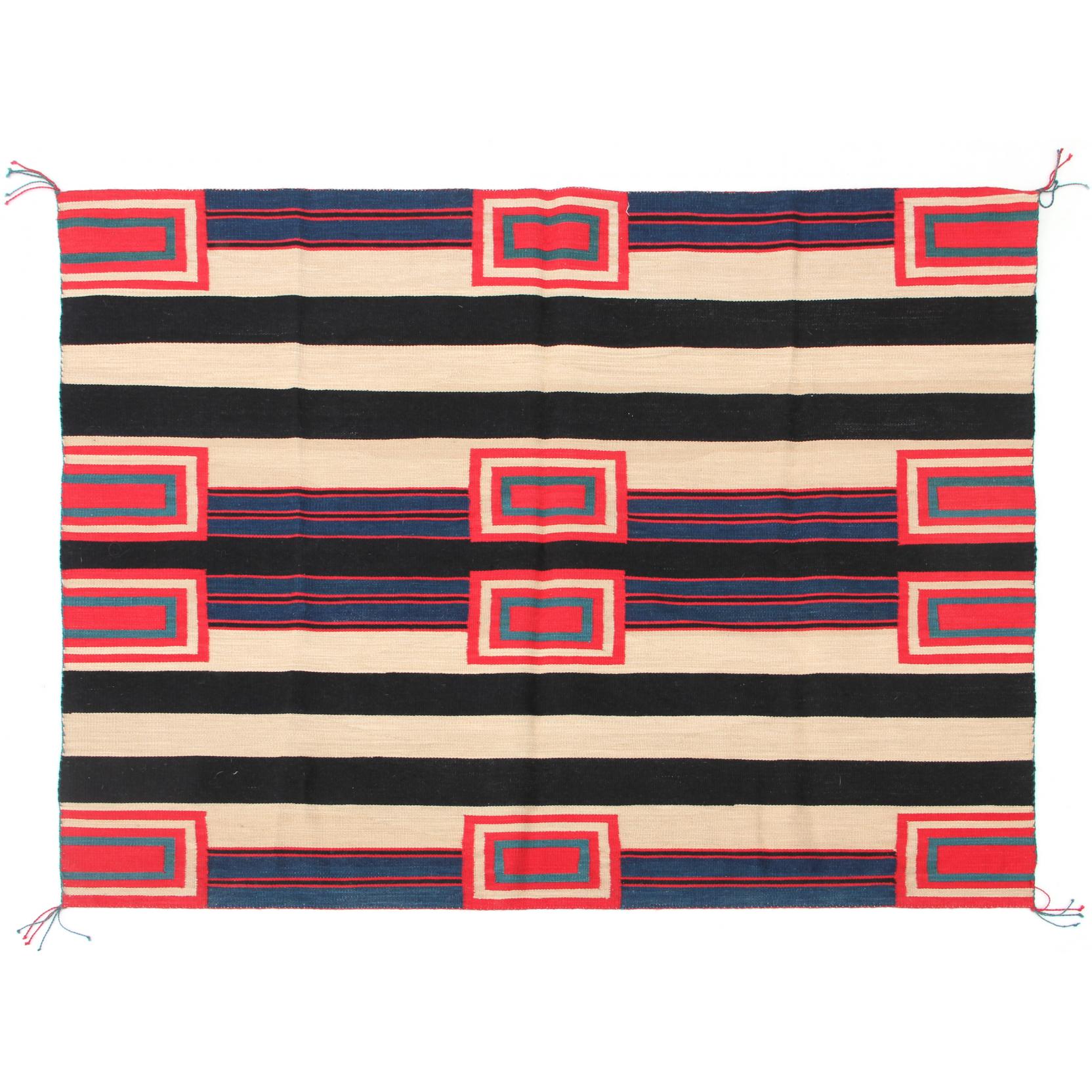 Appraisal: Navajo Second Phase Chief's Blanket Woven by Evelyn Joe late