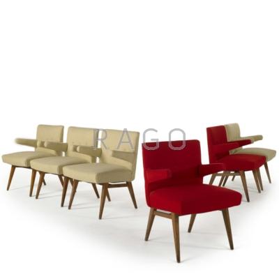 Appraisal: JENS RISOM RISOM DESIGN INC Set of six dining chairs