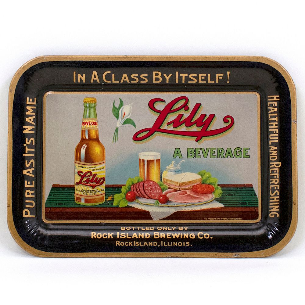 Appraisal: Lily Beverage Rock Island Tip Tray Reference n a Brewery