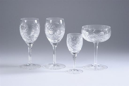 Appraisal: -PIECE CRYSTAL STEMWARE SERVICE Including eleven wine glasses ten champagne