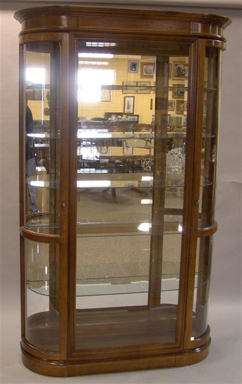 Appraisal: MODERN CHERRY AND GLASS DISPLAY CABINET cherry wood and glass