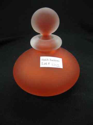 Appraisal: Red Satin Art Glass Perfume Bottle '' excellent