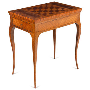 Appraisal: A Louis XV Kingwood Tric-Trac Table Late th Century Height