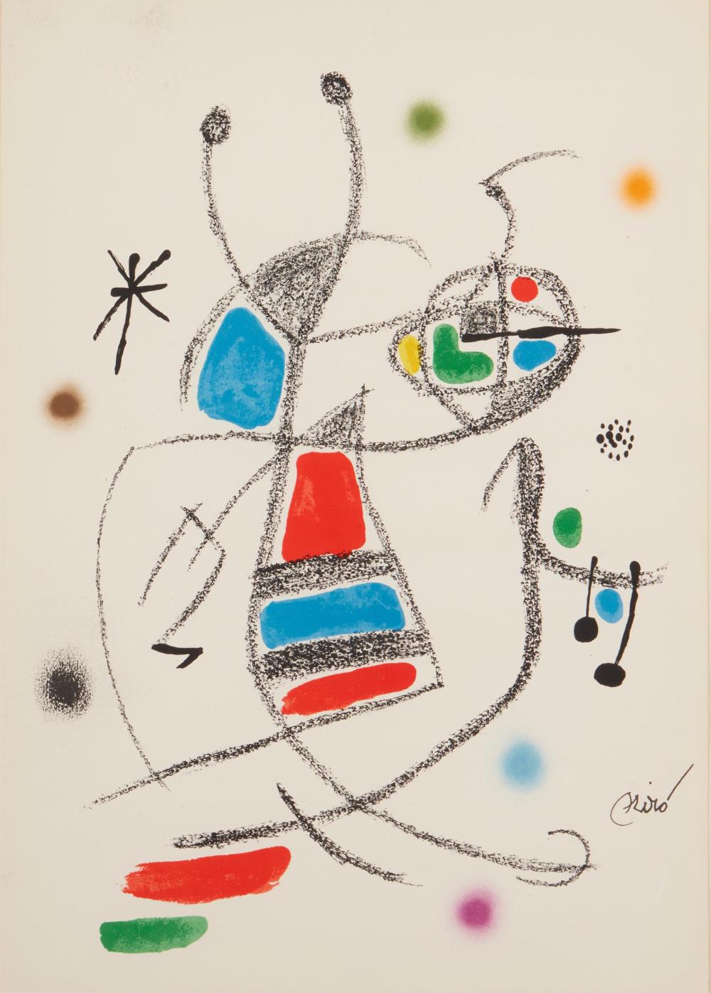 Appraisal: Joan Miro - Spanish Untitled from Maravillas con Variaciones en