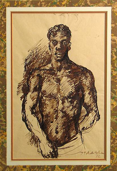 Appraisal: Pavel Tchelitchew Russian - Portrait of a man signed and