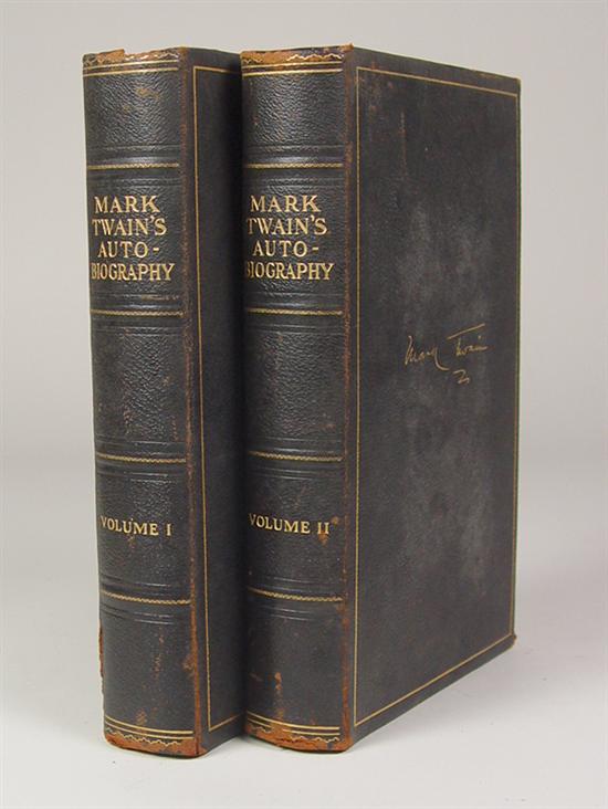 Appraisal: Book Mark Twain's Autobiography Mark Twain Two volumes Harper Bros