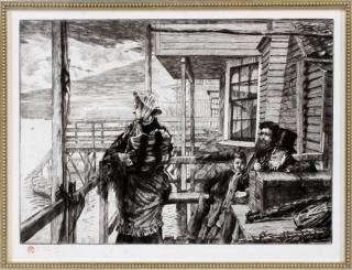 Appraisal: JAMES JACQUES TISSOT ETCHING JAMES JACQUES TISSOT ETCHING H W