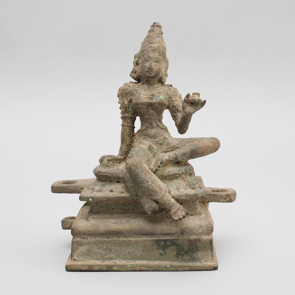 Appraisal: South India Bronze Figure of Bhudevi Tamil Nadu x x