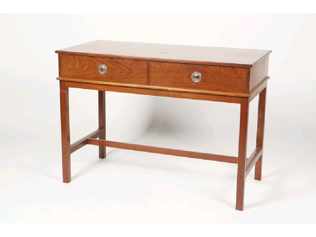 Appraisal: ERNEST W GIMSON A WALNUT TWO DRAWER SIDE TABLE the