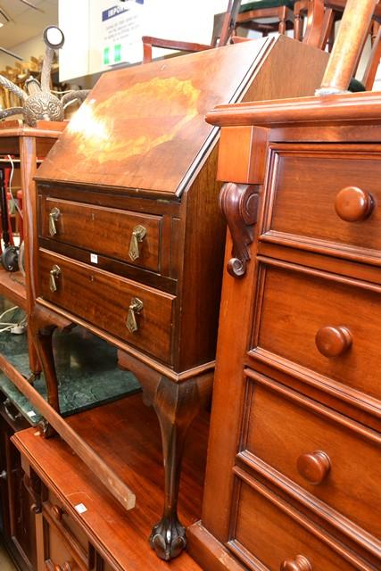 Appraisal: A CHIPPENDALE STYLE DROPFRONT BUREAU