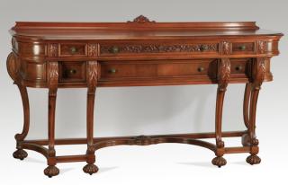 Appraisal: Early th c Berkey Gay style walnut sideboard American walnut