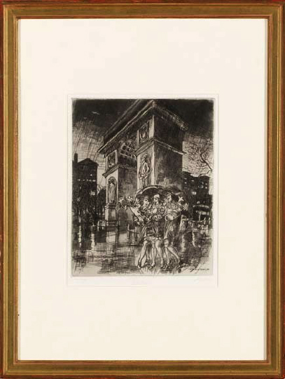 Appraisal: John Sloan American Pennsylvania - Easter Eve Washington Square etching