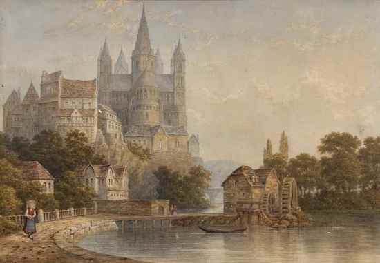 Appraisal: John Dobbin - Limburg on the Lahn Germany watercolour over