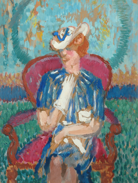 Appraisal: Sybil Craig - Seated Woman oil on card signed 'Sybil