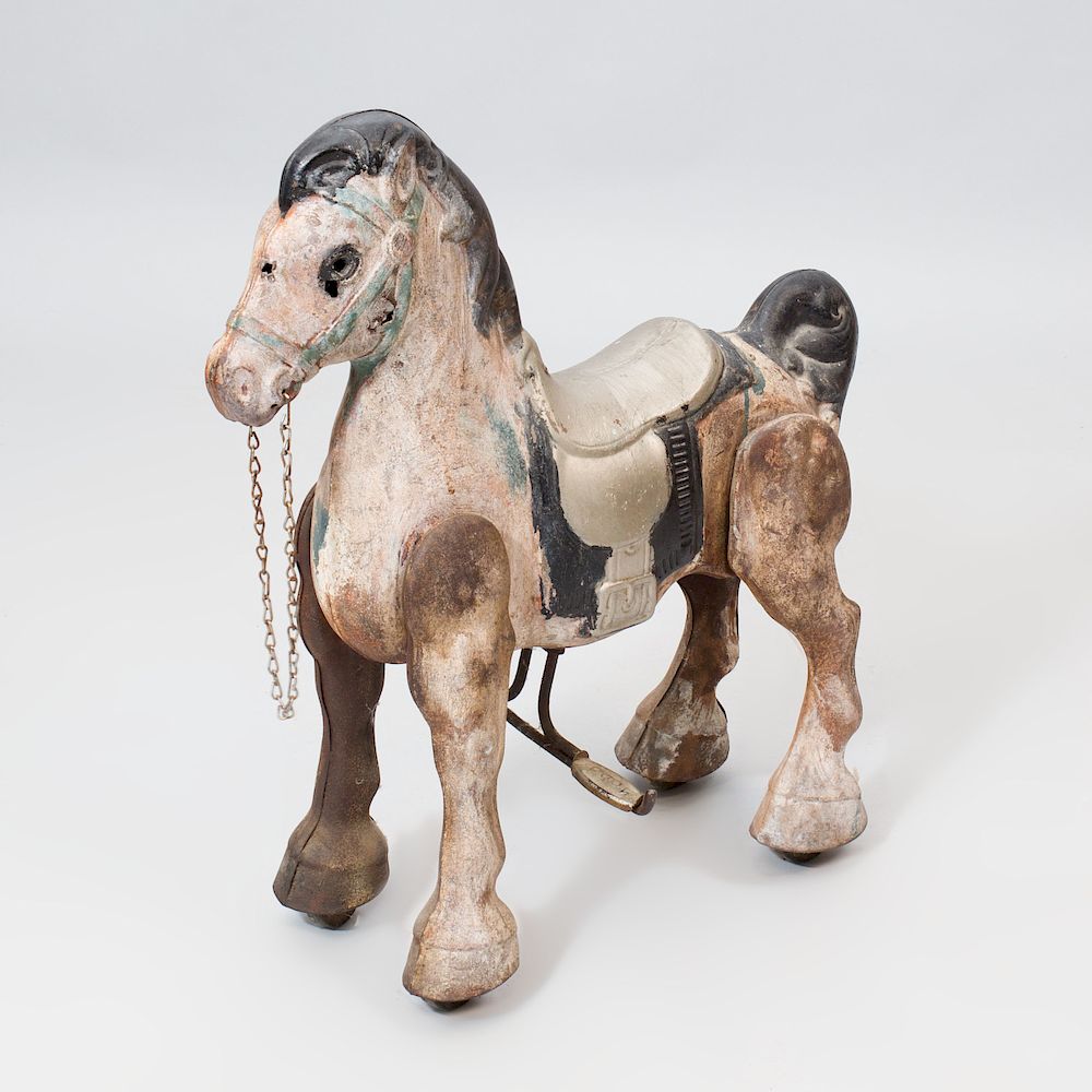 Appraisal: Painted Cast Iron Child's Horse x x in Condition There