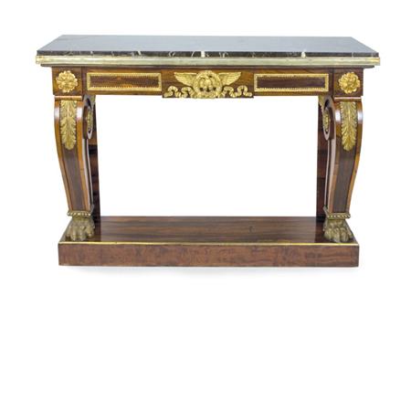 Appraisal: Regency Style Gilt-Metal Mounted Rosewood Console Estimate -