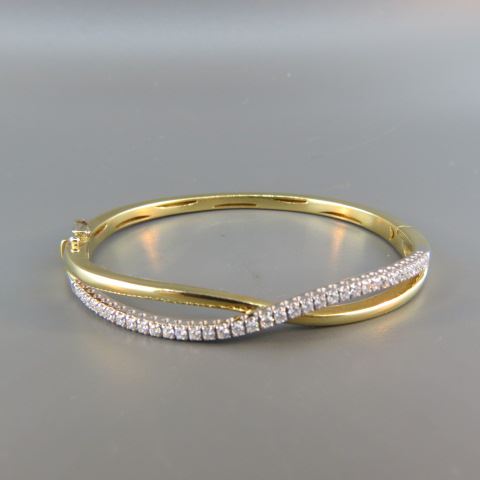 Appraisal: Diamond Bangle Bracelet round diamonds totaling carat high grade heavy