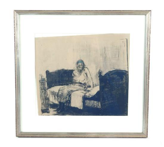 Appraisal: Ethel Gabain British - The Striped Petticoat lithograph c signed