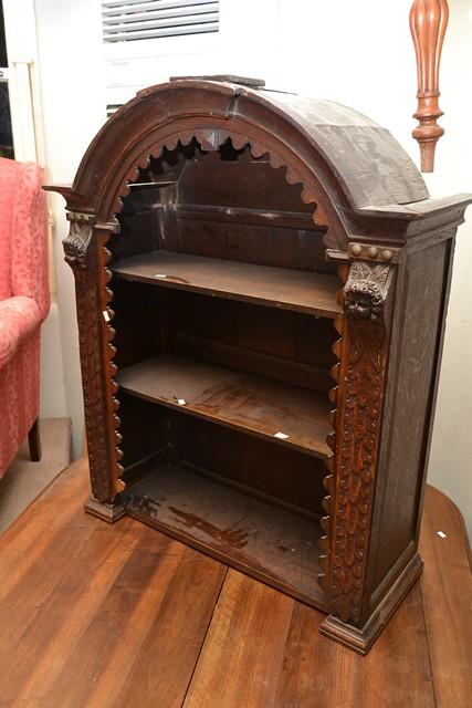 Appraisal: GOTHIC REVIVAL OAK CUPBOARD WITH INTRICATE CARVING