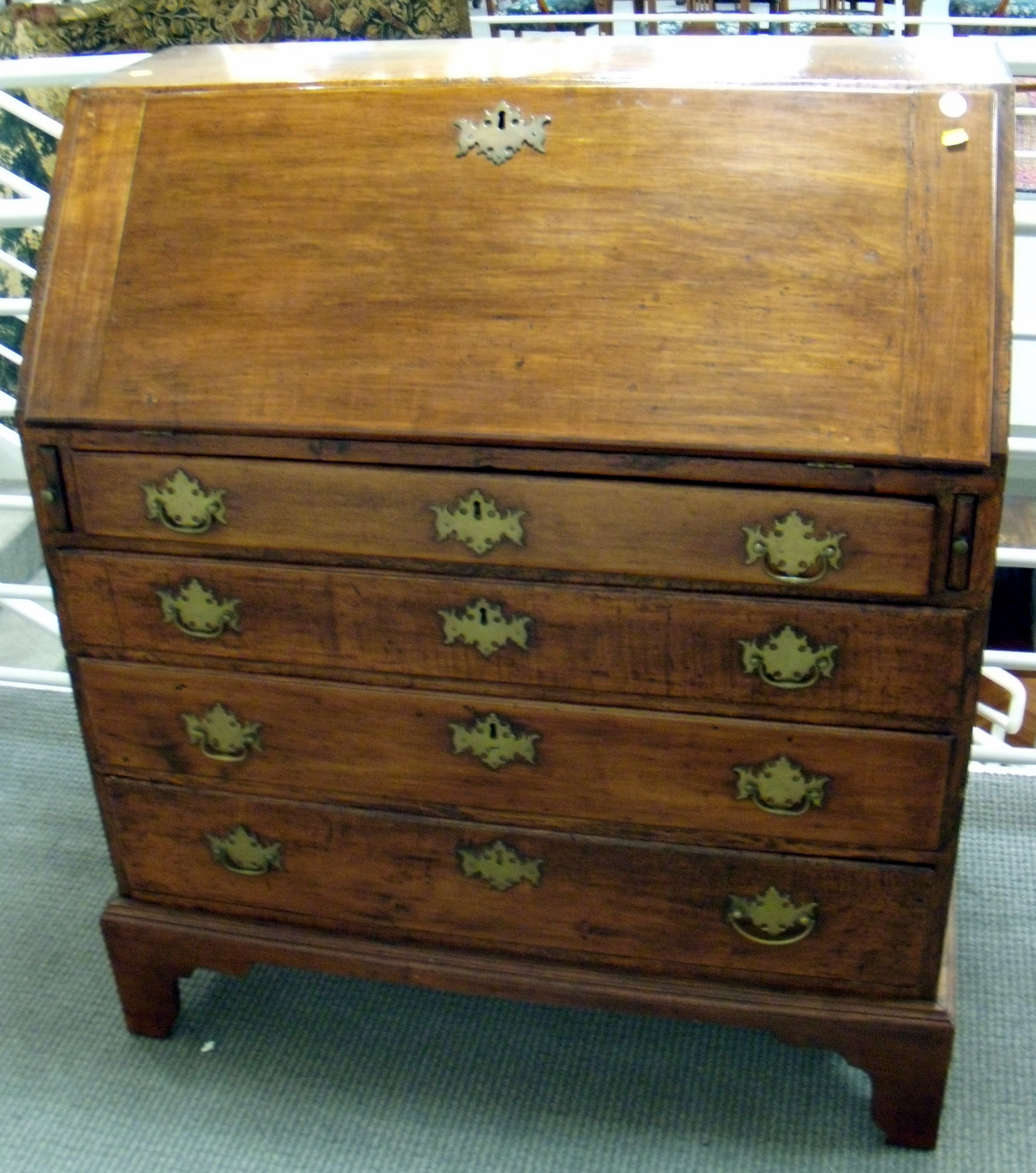 Appraisal: Chippendale Cherrywood Slant-lid Desk last quarter th century of typical