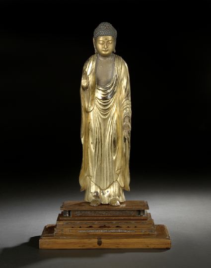 Appraisal: Good Japanese Giltwood Statue of Buddha Meiji Period - the