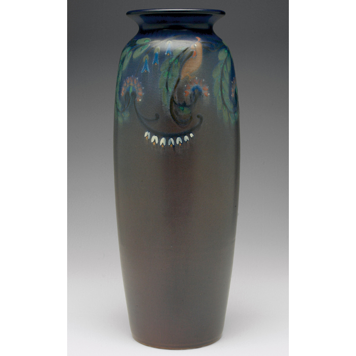 Appraisal: Rookwood vase large shape in a Vellum glaze with painted