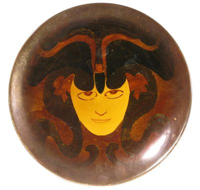 Appraisal: A Royal Doulton plate decorated with an Art Nouveau maiden