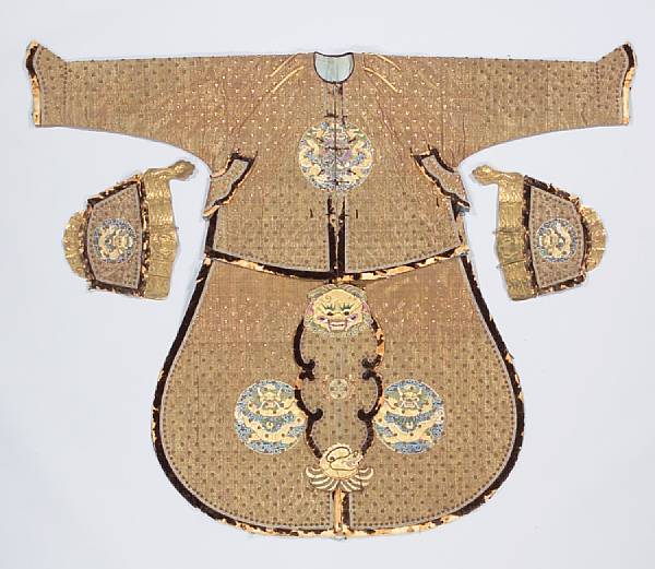 Appraisal: A suit of ceremonial armor with helmet Qing Dynasty th