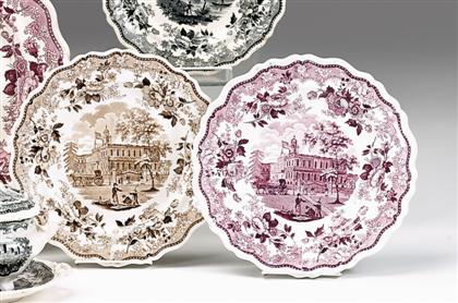 Appraisal: Two historical transferware plates job and john jackson burslem -