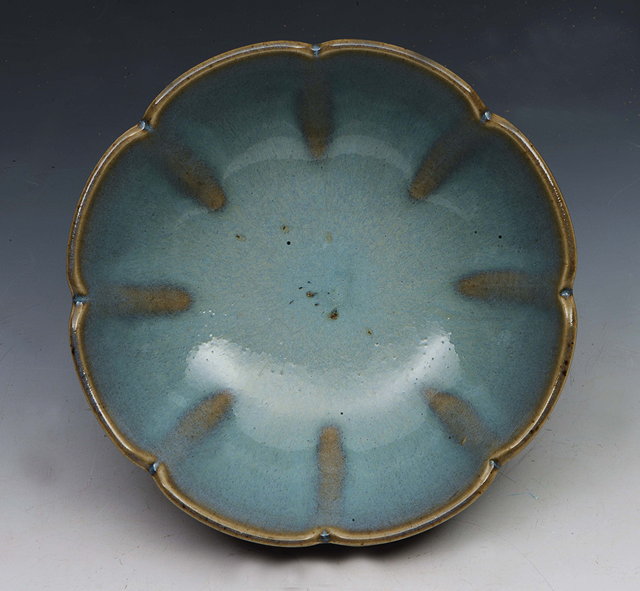 Appraisal: Charles Vyse British - Bowl of lobed form with turquoise