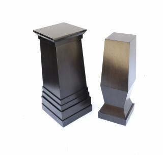 Appraisal: Two Contemporary Pedestals Two contemporary pedestals Sq top x H