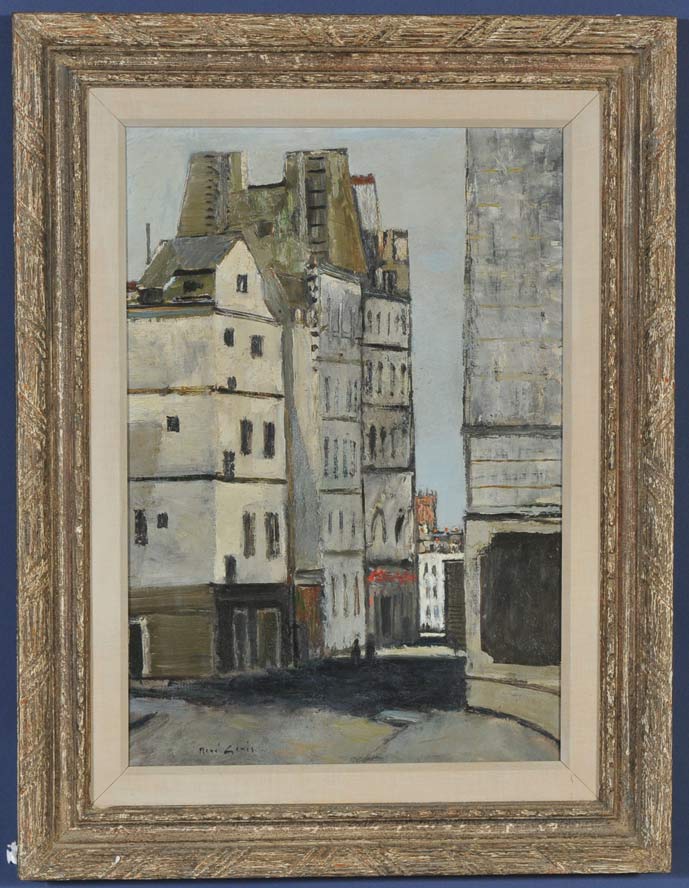 Appraisal: Rene Genis Rue Descarte x oil on masonite signed and